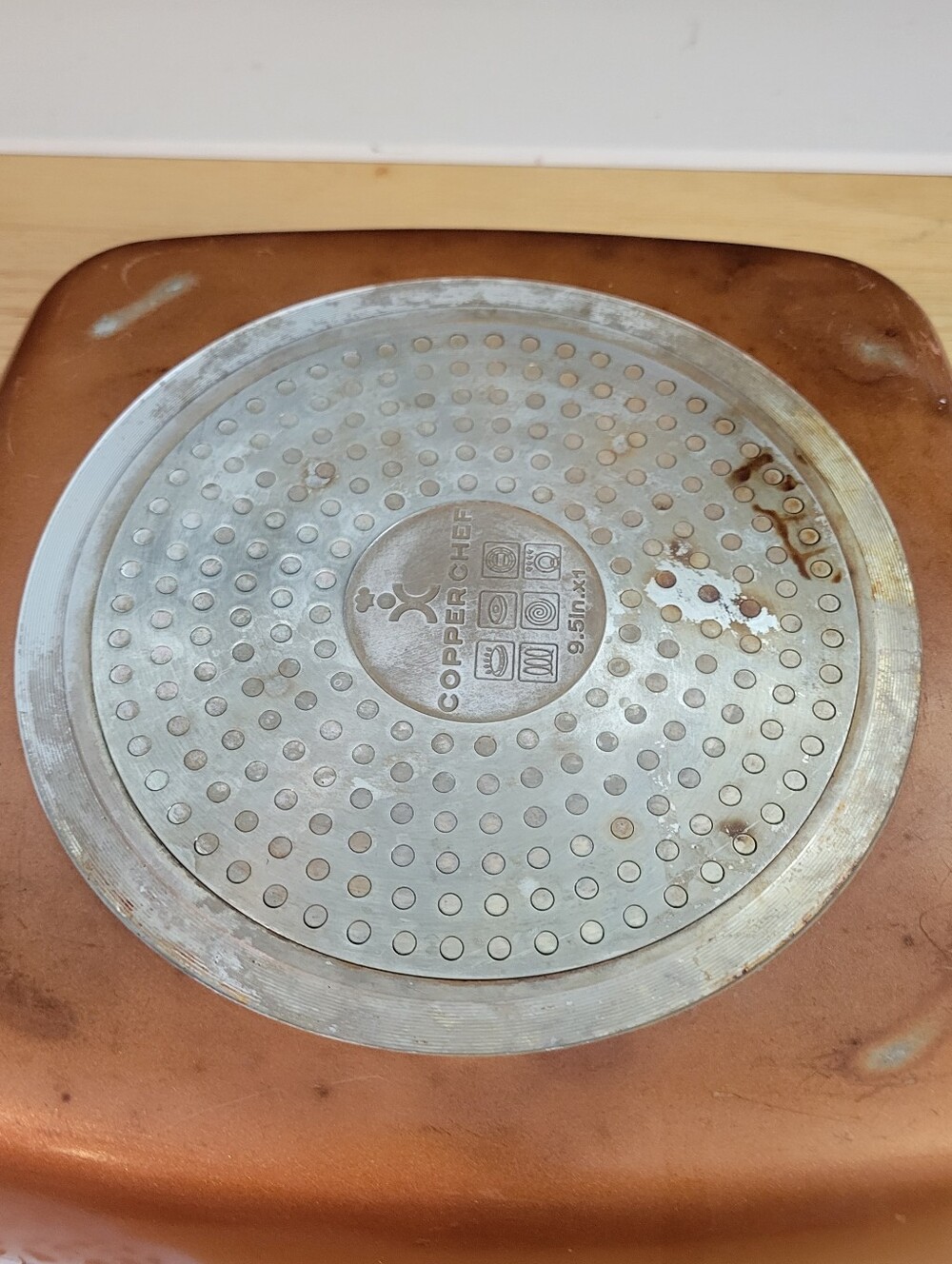 Copper Chef Square Frying Lightweight Pan Nonstick Coating 9.5" - Picture 4 of 7